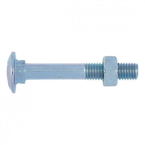 Carriage Bolt with Hexagon Nut DIN 603/555 Steel 4.6 Zinc Plated Cr3