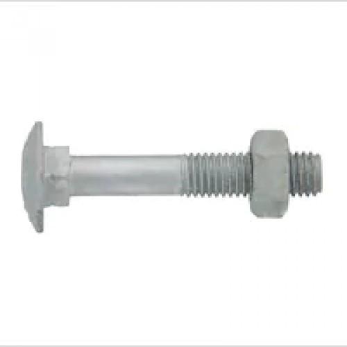 Carriage Bolt with Hexagon Nut DIN 603/555 Steel 4.6 Hot Dipped Galvanized